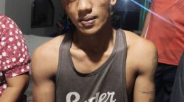 Jefri Siburian yang lompat dari jembatan satu Barelang saat berada di pos pengaman Ditpam BP Batam, Selasa (18/3/2025). Matapedia6.com/ Dok Polsek Sagulung