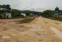 Kondisi jalan menuju Marina Raya dari arah Sei Temiang, jalan ini belum pernah diaspal maupun di semenisasi pemerintah, setiap kali hujan tanah jadi lumpur, Minggu (9/3/2025). Matapedia6.com/ Istimewa