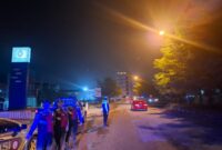Jajaran Polresta Barelang saat melakukan patroli di salah satu titik rawan di Kota Batam, Sabtu (5/4/2025) malam. Matapadia6.com/Dok Humas Polresta