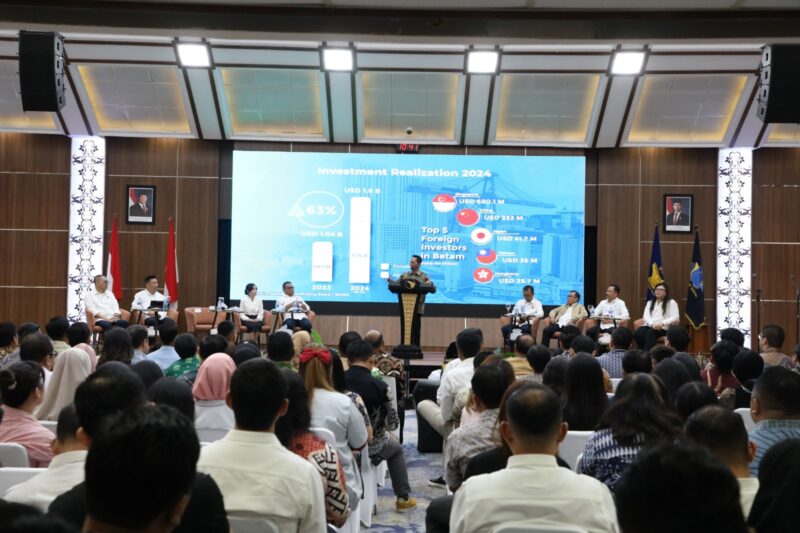 Kepala BP Batam Amsakar saat berikan kata sambutan, Rabu (16/4). Foto:Dok/Humas