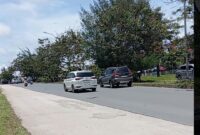 Kondisi jalan Laksamana Bintan Sei Panas, Kota Batam Provinsi Kepri, Minggu (13/4/2025). Matapedia6.com/Luci