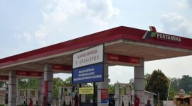 Stasiun pengisian bahan bakar umum yang ada di daerah Kabil, Kota Batam Provinsi Kepri, saat ini di berikan sangsi oleh Pertamina tidak bisa jual pertalite, Minggu (4/5/2025). Matapedia6.com/Luci