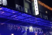 Foto kondisi klub malam Atlas di Dream Land Marina Kota Batam saat malam hari. Warga sekitar resah atas aktivitas di lokasi, Senin (12/5/2025). Matapedia6.com/ Istimewa