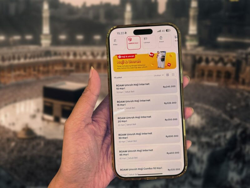 Tampilan depan IM3 untuk paket di Tanah Suci. Foto:ist