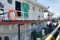 Kapal MT. Sea Dragon Tarawa, berbendera Indonesia yang ditangkap tim gabungan membawa narkotika kurang lebih 1,8 ton, Rabu (21/5/2025).Matapedia6.com/Istimewa