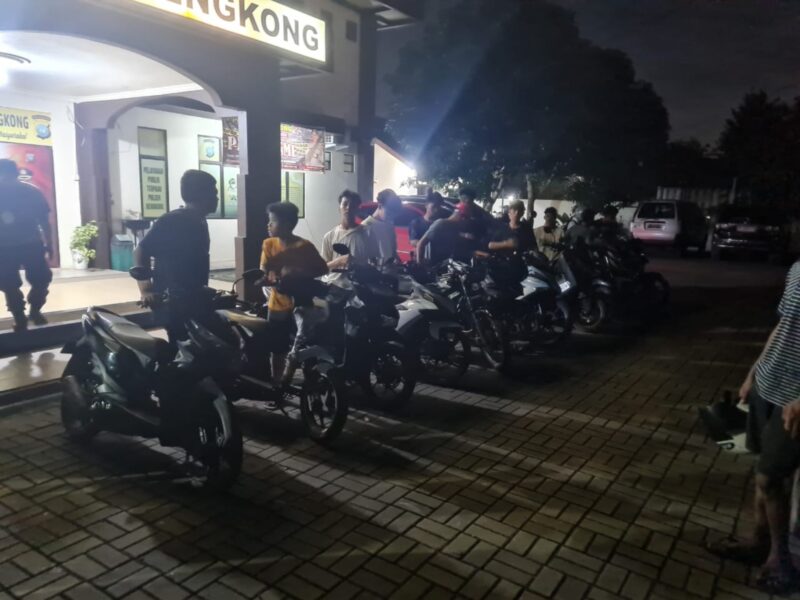 Puluhan motor balap liar disita Polsek Bangkong, Kamis (22/5). Foto:Humas-Polserta Barelang