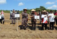 Kejari Batam dan Kejati Kepri tanam jagung di Rempang, Rabu (28/5). Foto:Istimewa