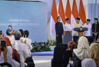 Presiden Prabowo Subianto meluncurkan Program Hasil Terbaik Cepat (PHTC) Presiden di SD Negeri Cimahpar 5, Kota Bogor, Provinsi Jawa Barat, pada Jumat, 2 Mei 2025. Foto: BPMI Setpres
