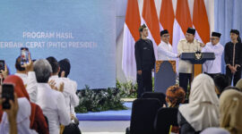 Presiden Prabowo Subianto meluncurkan Program Hasil Terbaik Cepat (PHTC) Presiden di SD Negeri Cimahpar 5, Kota Bogor, Provinsi Jawa Barat, pada Jumat, 2 Mei 2025. Foto: BPMI Setpres

