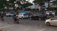U-trun di jalan R Suprapto Batuaji penyebab kemacetan di Batuaji dan Sagulung, Selasa (6/5/2025). Matapedia6.com/Luci