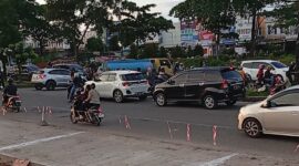 U-trun di jalan R Suprapto Batuaji penyebab kemacetan di Batuaji dan Sagulung, Selasa (6/5/2025). Matapedia6.com/Luci