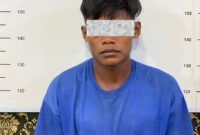 Pria 24 tahun yang melakukan tindakan eksibisionisme dengan mempertontonkan alat kelaminnya kepada seorang wanita saat berada di Polsek Nongsa, Rabu (14/5/2025). Matapedia6.com/Dok Humas polsek