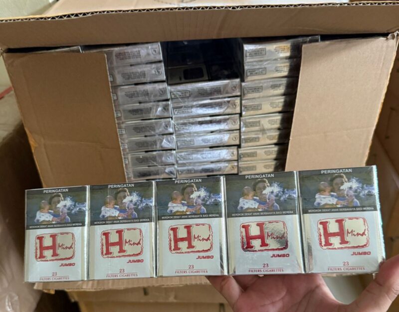 Salah satu rokok ilegal H Mild yang disita Bea cukai. Foto:Dok/Humas Bea Cukai