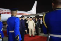 Presiden RI Prabowo Subianto saat tiba di Bandara Don Mueang Royal Thai Air Force Base, Thailand, Sabtu (17/5/2025). ANTARA/HO-Tim Media Presiden Prabowo