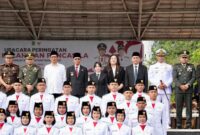 Amsakar Achmad bersama Forkopimda usai upacara hari kelahiran Pancasila di Batam, Senin (2/6). Foto:dok/DN-