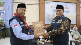 Jemaah haji kloter pertama tiba di Batam. Foto:Dok/Kemenag 