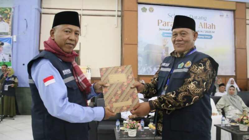 Jemaah haji kloter pertama tiba di Batam. Foto:Dok/Kemenag
