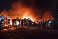 Gudang Limbah B3 di Kawasan Kabil Terbakar pada Senin (23/6/2025). Foto:Dok/Humas BP Batam