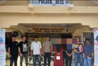 Suami istri diduga bawa bayi tanpa izin dari orang tua ditangkap polisi di Aceh. Foto;dok/Polsek Sagulung