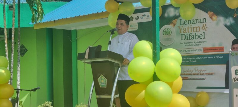 Kemenag Batam H Budi Dermawan saat memberikan sambutan pada Jumat (4/7/2025). Foto:Ist