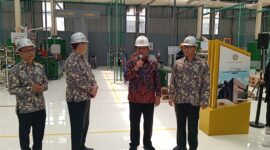 Gubernur Provinsi Kepri Ansar Ahmad saat menghadiri peresmian PT Solder Tin Andalan Indonesia (STANIA), di kawasan industri Tunas Prima Industrial Estate, Rabu (9/7/2025).