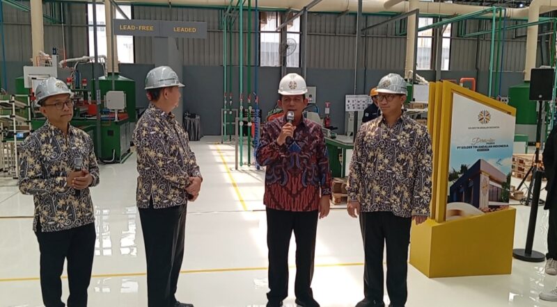 Gubernur Provinsi Kepri Ansar Ahmad saat menghadiri peresmian PT Solder Tin Andalan Indonesia (STANIA), di kawasan industri Tunas Prima Industrial Estate, Rabu (9/7/2025).