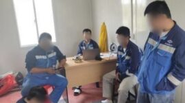 Para Warga Negara Asing (WNA) yang terjaring razia izin tinggal di Batam. Foto;Imigrasi Batam