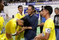 Kepala BP Batam saat memberikan semangat kepada turnamen futsal. Foto:Humas BP Batam