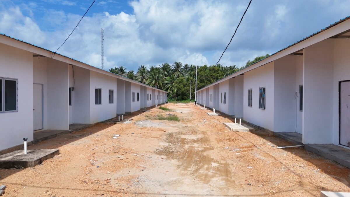 Rumah yang dibangun PT BSP anak perusahaan Panbil Group di Tanjung Sauh. Foto:dok/Istimewa