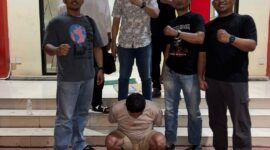 Pelaku yang diamankan buser Polsek Batu Ampar. Foto:dok/Polsek