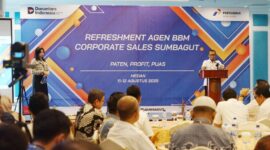 Refreshment Keagenan Corporate Sales’ di Medan. Foto:Pertamina Patra Niaga