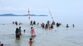 Perayaan HUT RI ke 80 di Pulau bersama PT BSP. Foto:istimewa