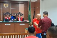 Sidang tuntutan kasus dugaan pelanggaran ITE Yusril Koto di Pengadilan Negeri Batam pada Selasa (9/9/2025). Foto:Istimewa