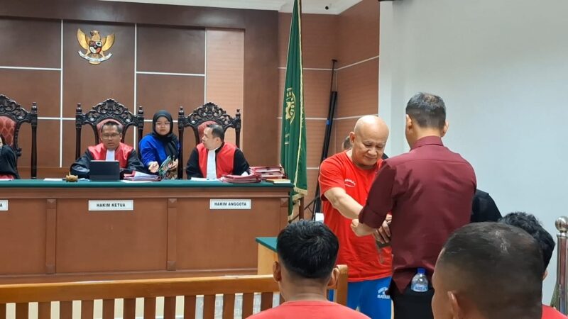 Sidang tuntutan kasus dugaan pelanggaran ITE Yusril Koto di Pengadilan Negeri Batam pada Selasa (9/9/2025). Foto:Istimewa