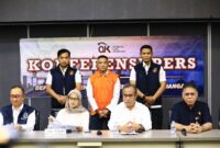 OJK gelar konferensi pers buronan kasus investree. Foto:Istimewa