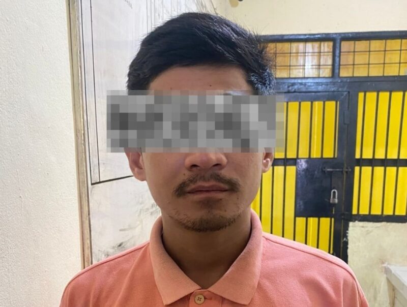 Terduga pelaku penganiayaan ditangkap Buser Polsek Batu Aji. Foto:dok/Polsek-matapedia
