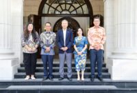 Kepala BP Batam Amsakar dan Wakil Kepala BP Batam Li Claudia bersama Menteri Luar Negeri Singapura Vivian Balakrishnan di Gedung Kementerian Luar Negeri (MFA) Singapura, Senin (29/9/2025). Foto:Humas BP