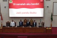 Ketua DPRD Kota Batam Muhammad Kamaluddin, didampingi wakil ketua I Aweng Kurniawan, wakil ketua II Budi Mardianto dan wakil ketua II Hendra Asman dalam rapat Paripurna jawaban wali kota Batam tentang pandangan umum fraksi atas Ranperda APBD tahun 2026, di ruang rapat utama DPRD Kota Batam, Senin (15/9/2025). Matapedia6.com/Luci