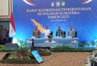 Gubernur Kepri Ansar Ahmad dampingi Menteri dalam Negeri M Tito Karnavian dalam rapat koordinasi pemerintah SE wilayah Sumatera di Swiss Belhotel Harbour Nour Bay, Nagoya Kota Batam, Provinsi Kepri, Minggu (21/9/2025). Matapedia6.com/Luci
