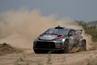 Pembalap Toyota Ryan Nirwan saat berada di lintasan Kejurnas Sprint Rally 2025 Seri 1 dan Seri 4 yang digelar di Sirkuit POJ City, Semarang, Jawa Tengah, Jumat–Minggu (26-28/9/2025).Matapedia6.com/Dok Toyota