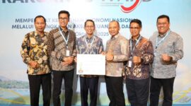 Amsakar saat menghadiri Rapat Koordinasi Nasional (Rakornas) Tim Percepatan Akses Keuangan Daerah (TPAKD) 2025 di Jakarta, Jumat (10/10/2025). Foto:Diskominfo Batam