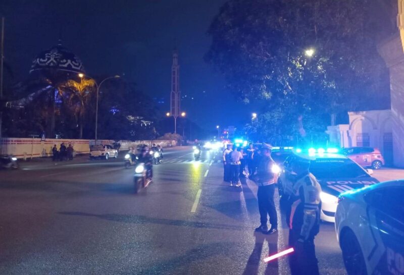 Anggota Polresta Barelang saat melakukan patroli di seputar Batam Centre, Kota Batam, Jumat (3/9/2025). Matapedia6.com/Dok Humas