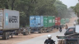 Chassis kontainer di jalan Batu Ampar. Foto:Humas BP Batam