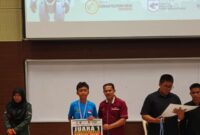 Keanu Al Rucci, siswa kelas 9 MTsN 1 Batam, tampil sebagai juara dunia kategori Sumo Robot Senior 1 kg pada Rotation Robotics Talent Competition 2025 di Royal Military College, Kuala Lumpur, Malaysia (4/10/2025). Foto:Istimewa