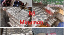 Barang bukti berupa minuman keras yang berhasil ditangkap Sat Polairud Polresta Barelang di perairan Harbour Bay Batam, Rabu (8/10/2025 dini hari, Matapedia6.com/Dok Sat  Polairud