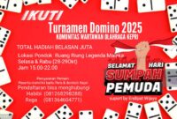 Flyer Turnamen Domino wartawan. Foto:Ist