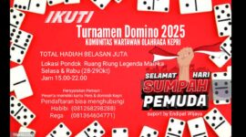 Flyer Turnamen Domino wartawan. Foto:Ist