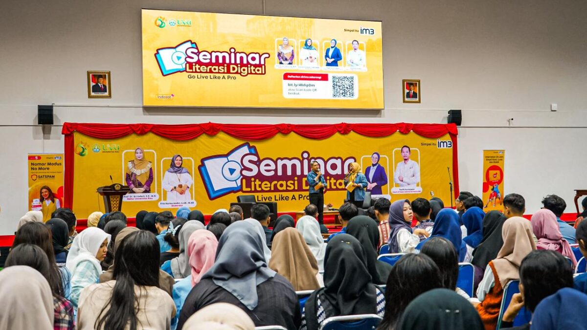 IM3 bersama Tiktok Indonesia mahasiswa Unri. Foto:Istimewa