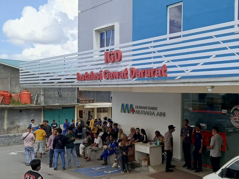 Rumah Sakit Mutiara Aini korban Laka Kerja PT ASL dirawat, Rabu (15/10/2025). Foto:Zalfirega/matapedia