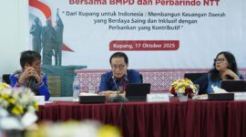 Kepala Eksekutif Pengawas Perbankan OJK Dian Ediana Rae saat di NTT. Foto:OJK Kepri